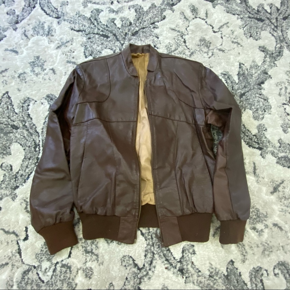 🇦🇷 Argentinian 100% Genuine Leather Jacket Brwn